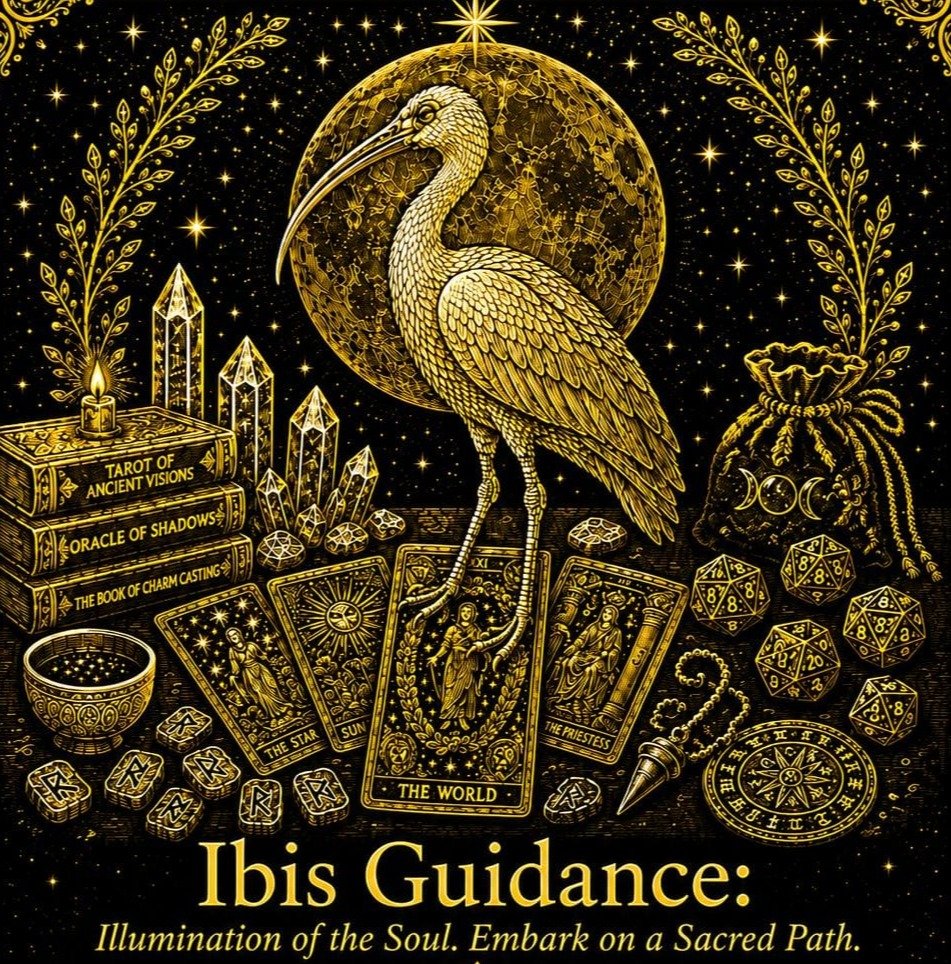 Ibis Guidance: Illumination of the Soul. Embark on a Sacred Path.