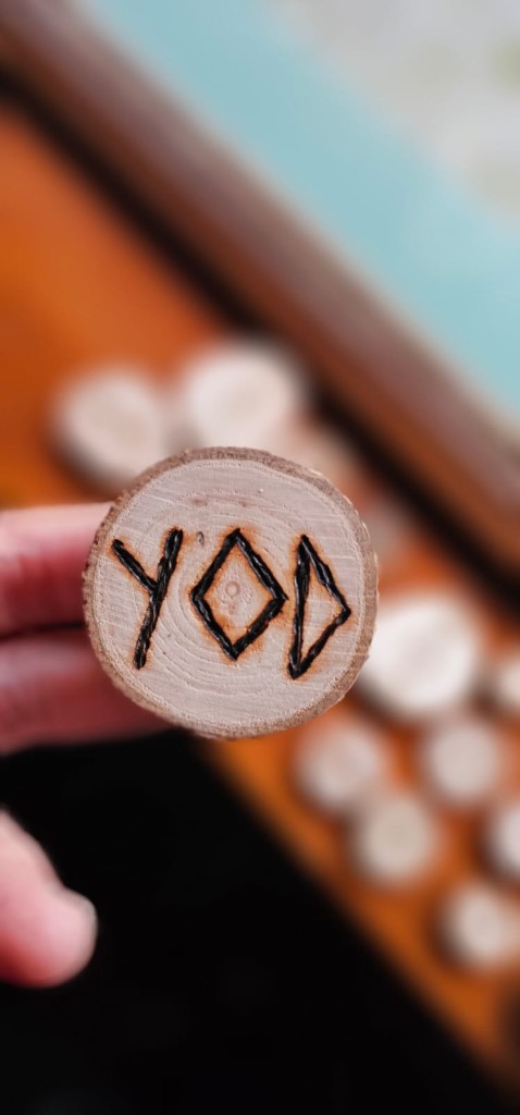 Protection Runes Wooden Token