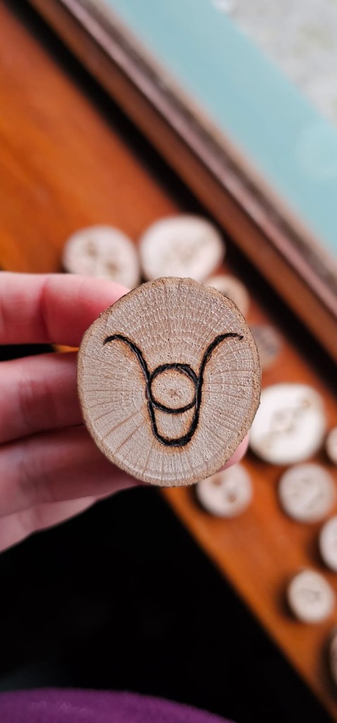 Taurus Zodiac Wooden Amulet